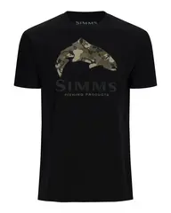 Simms Trout Regiment Camo T-Shirt BlkXL Myk og behagelig t-skjorte i sort