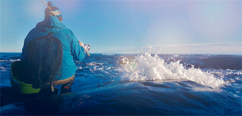 Fiskejegeren ser utover havet