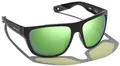 Bajio Las Rocas Matt Black +1.5 Green Mirror Polycarbonate solbriller