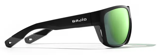 Bajio Las Rocas Matt Black +2.0 Green Mirror Polycarbonate solbriller 