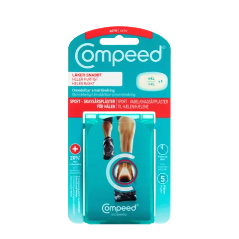 Compeed Sport Gnags&#229;rplaster for h&#230;len Gir trykkavlastning og smertelindring