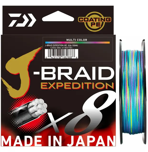 Daiwa J-Braid Expedition 500m 0,28 Multi Multicolor multifilament 