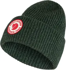 Fj&#228;llr&#228;ven 1960 Logo Hat Deep Forest Robust strikkelue i lammeull