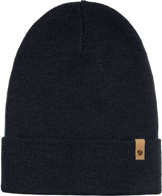 Fjällräven Classic Knit Hat Dark Navy Strikkelue i merinoull 