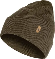 Fj&#228;llr&#228;ven Classic Knit Hat Dark Olive Strikkelue i merinoull