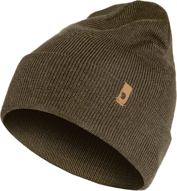 Fjällräven Classic Knit Hat Dark Olive Strikkelue i merinoull 