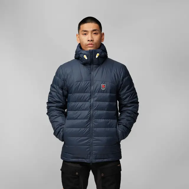 Fjällräven Expedition PD Hoodie Navy XL Lett og fleksibel dunjakke med hette 