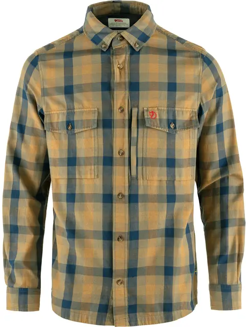 Fjällräven Lappland Mesh Shirt M S Light Olive-Indigo Blue, herre 