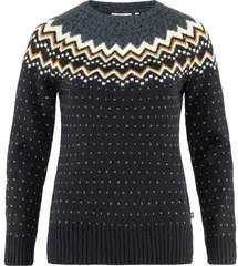 Fjällräven Övik Knit Sweater W Navy L Vakker genser til dame i myk og varm ull