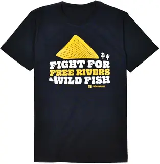 Free Rivers & Wild Fish HW T-Shirt Black T-skjorte med trykk foran