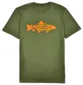 Fr&#246;din Free Rivers &amp; Wild Fish TShirt L Khaki Green