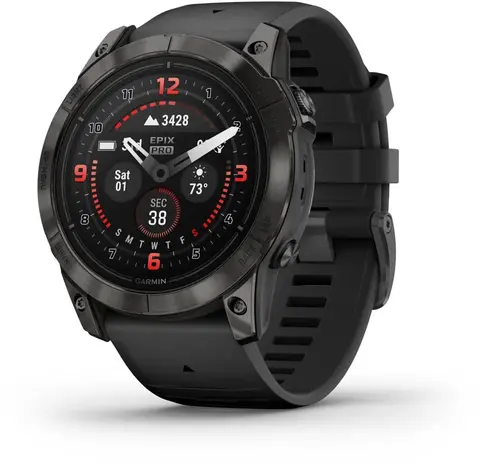 Garmin epix Pro Gen 2 Sapphire Edt 51mm Karbongr&#229; DLC-titan med sort rem