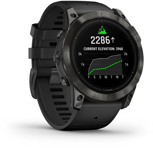 Garmin epix Pro Gen 2 Sapphire Edt 51mm Karbongrå DLC-titan med sort rem 