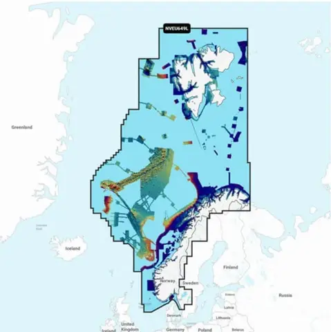 Garmin Maritime kart Norge NVEU649 Garmin Navionics Vision+ microSD/SD