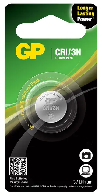 GP Lithium CR1/3N 2L76 1- pack 