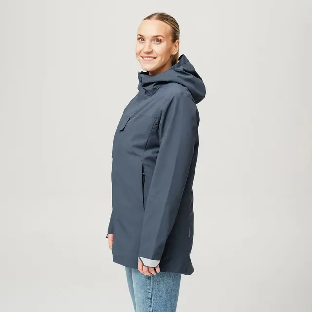 HeatX Heated Oslo Coat Womens Navy S Allsidig jakke med elektrisk varme 