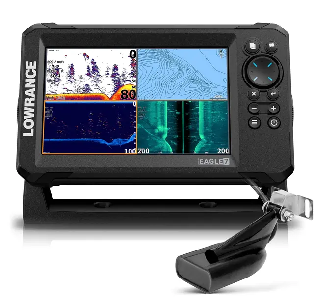 Lowrance Eagle 7" 83/200 HDI Ekkolodd og kartplotter med svinger 