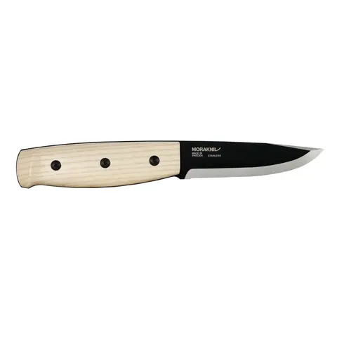 Mora Wit BlackBlade Ash Wood Bushcraft-kniv i rustfritt st&#229;l