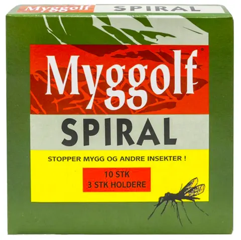 Myggolf Spiral Myggolf beskytter mot mygg og knott 10pk