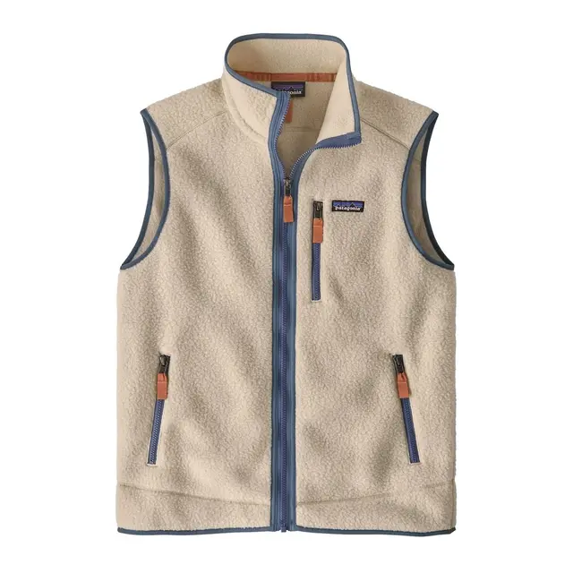 Patagonia Retro Pile Vest XL Dark Natural w/Utility Blue 