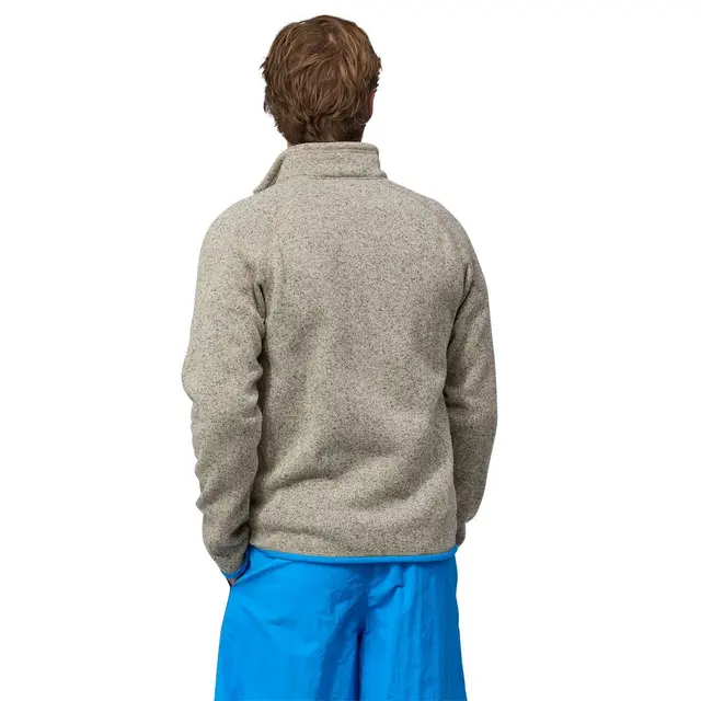 Patagonia M Better Sweater 1/4 Zip L Oar Tan/Vessel Blue fleecejakke med zip 