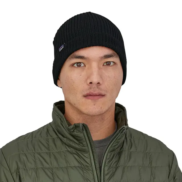 Patagonia Fishermans Rolled Beanie Black One Size 