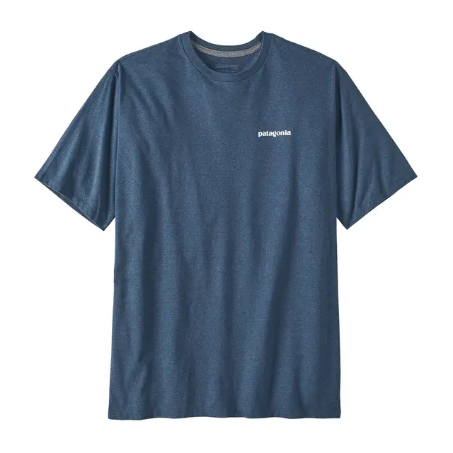 Patagonia M P-6 Logo Responsibili-Tee S Utility Blue T-skjorte med Patagonia log 