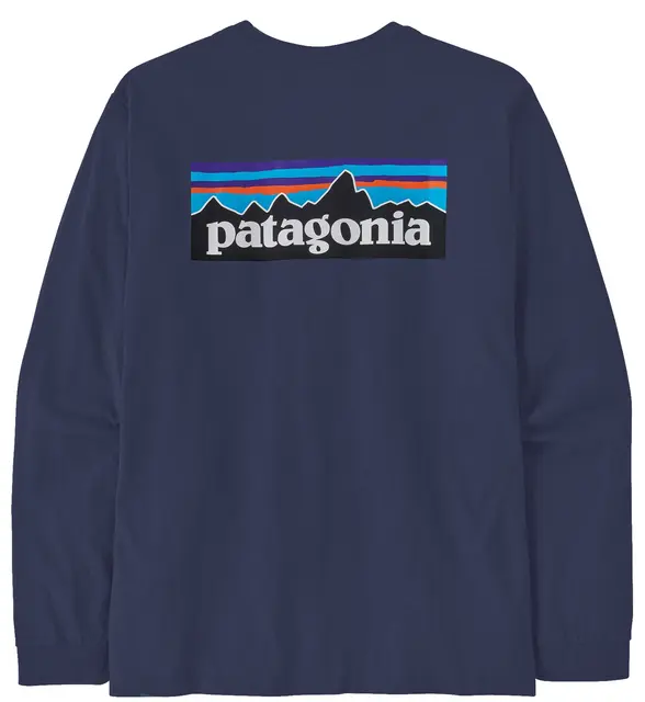 Patagonia LS P-6 Responsibili-Tee M Classic Navy LongSleeve t-shirt med logo 