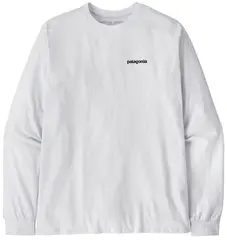 Patagonia LS P-6 Responsibili-Tee M White LongSleeve t-shirt med logo