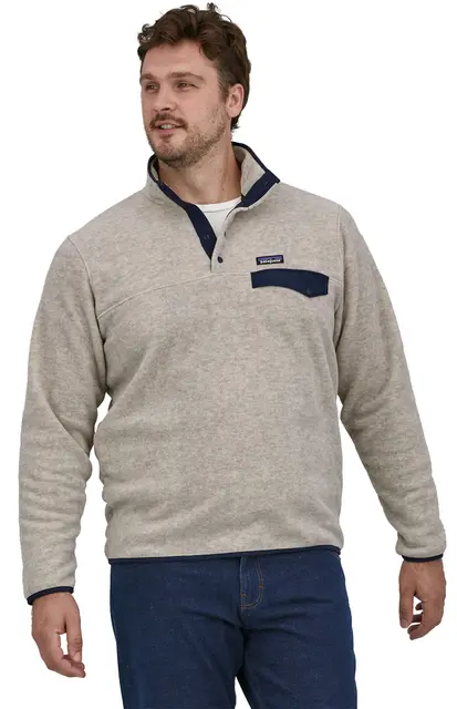 Patagonia M LW Synchilla Snap-T XXL Oatmeal Heather fleecegenser til herre 