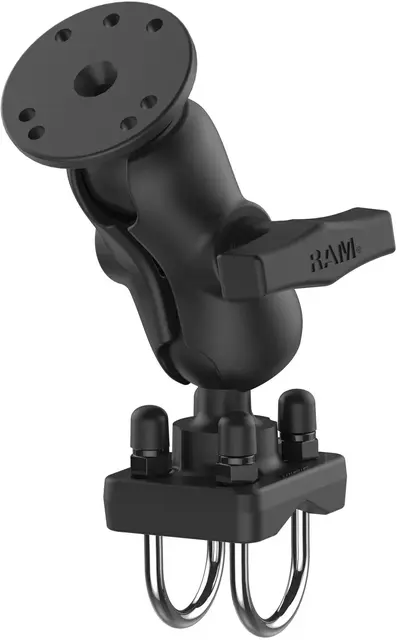 RAM Double U-Bolt Rail Mount Small Rails RAM rørfeste med kort arm 