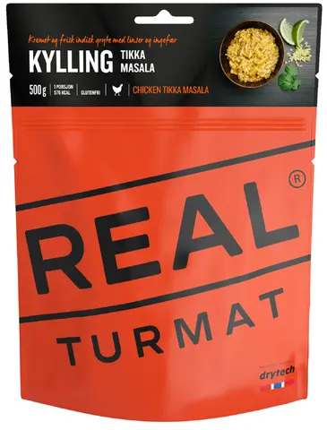 Real Turmat Kylling Tikka Masala Glutenfri indisk gryterett