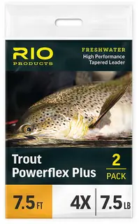 Rio Powerflex Plus Leader 12&#39; - 2pk Ferdigtapert