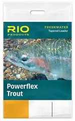 Rio Powerflex Trout leader 12&#39; - 0,102mm 7X Ferdigtapert! Bruddstyrke - 1,1kg.