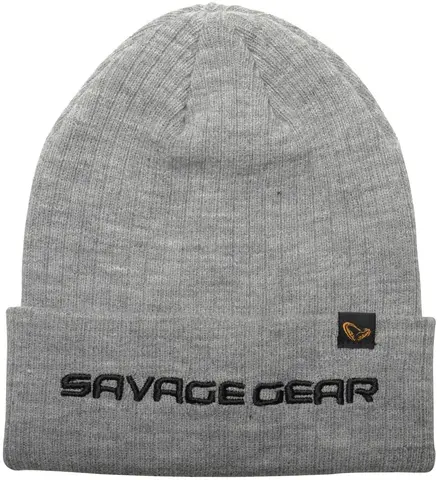 Savage Gear Fold-Up Beanie Light Grey Melange, One Size