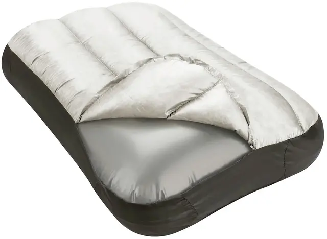 STS Aeros Down Pillow Regular Grey Oppblåsbar dunpute med lavt pakkevolum 