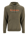 Simms Logo Hoody Military Heather L Komfortabel Simms hettegenser