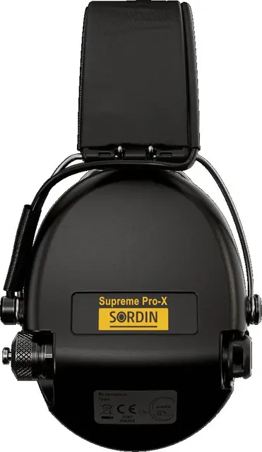 Sordin Supreme Pro-X LED Hear2 Black Aktivt hørselvern med førsteklasses lyd 