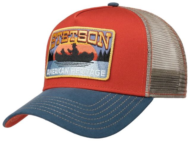 Stetson Trucker Cap Canoe Blue/Red Trucker Cap C 