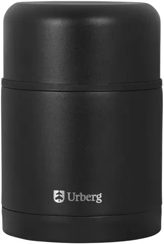 Urberg Vacuum Food Jar 500ml Black Mattermos i pulverlakkert rustfritt st&#229;l