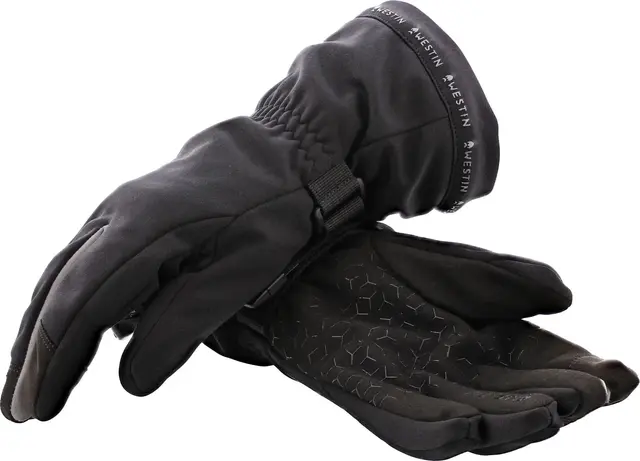 Westin Winter Gloves Carbon Black M Vannavvisende og vindtette fiskehansker 