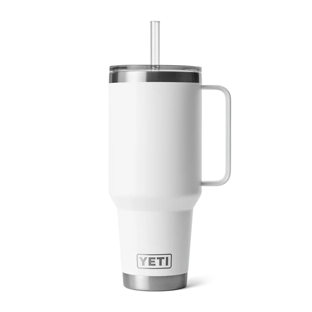 Yeti Rambler Straw Mug 1,2L White Stor isloert drikkekopp med sugerør 